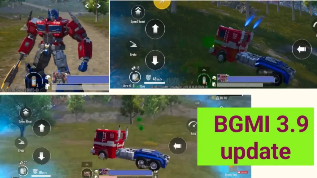 Transformer in BGMI update 3.9 Transformer Character in BGMI 3.9 update
